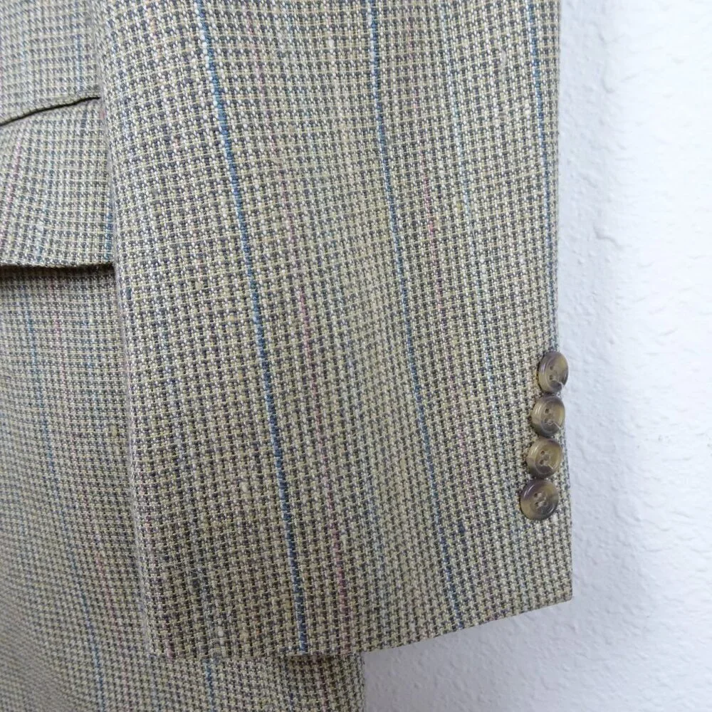 Norm Thompson Sport Coat Blazer Jacket Men's Size 44L Classic Silk Nubby